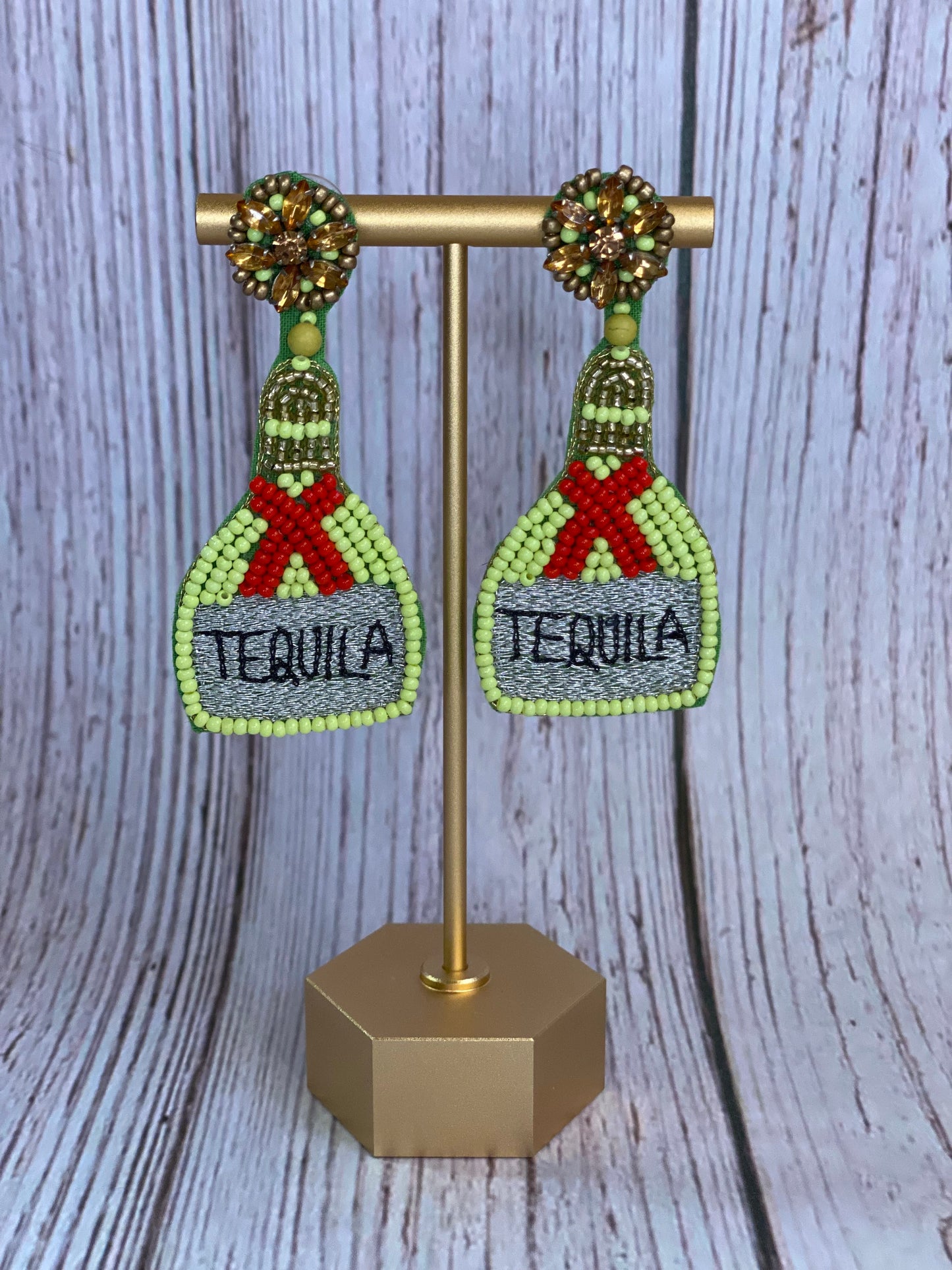 Green Tequila Earrings